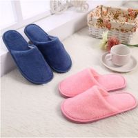 -*-❤ Plush Indoor Home Women Men Anti Slip Shoes Soft Warm Cotton Silent Slippers