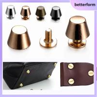 BETTERFORM 10set/bag 10/12mm งานฝีมือกระเป๋า หัตถกรรมเครื่องหนัง ปุ่มผ้า เล็บโลหะ สายรัดสายรัด กลอนเล็บแข็ง สกรูหัวกลม ถังโดม