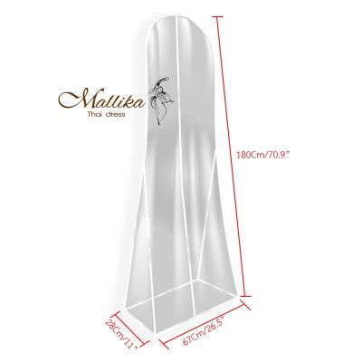 Mallika Thaidress 70inch Wedding Gown Long Dress Hanging Garment Bag for Closet Storage Wedding Dress Garment Bag includ