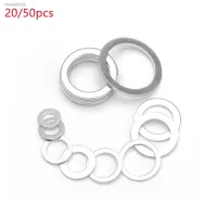 ஐ 10/20/50pcs Aluminum Flat Gasket Washer Sealing Rings Nut and Bolt Set Ring Seal M4 M5 M6 M8 M10 M12 M14 M16 M18 M20 M22 M24 M26