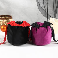 Gift Bags Storage Bag Candy Bags Party Decoration Red Candy Bag Velvet Candy Bag Black Bat Ears Candy Bag