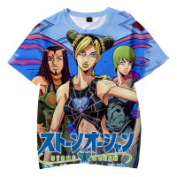 ใหม่ jojos bicarre ผจญภัยหิน Ocean T เสื้อผู้ชายแฟชั่น Ocean ROCK jojo 3D พิมพ์เด็ก TShirt hip hop เด็ก tops Tees ผู้หญิง