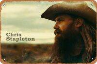 Chris Stapleton โปสเตอร์คนดังและนักดนตรี12 "X 8" สัญลักษณ์ดีบุกโลหะโบราณ