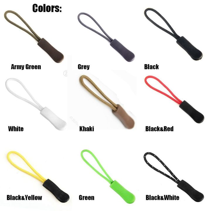 10-20pcs-zipper-pull-puller-end-fit-rope-tag-fixer-zip-cord-tab-replacement-clip-broken-buckle-travel-bag-suitcase-tent-backpack