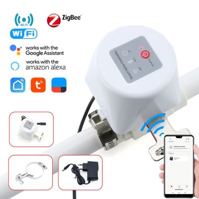 Tuya สมาร์ท WiFi Zigbee วาล์วน้ำรีเลย์จับเวลาปิดแก๊สสปริงเกอร์ในสวนก๊อกน้ำตัวควบคุมแอพ Alexa Google Assistant