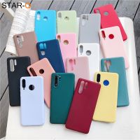 Casing ponsel silikon warna permen untuk huawei p30 lite pro p20 lite p smart plus z 2019 2018 matte lembut tpu penutup belakang