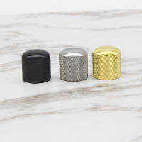 FLEOR 2PCS Dome Metal กีตาร์เบสไฟฟ้า Volume Tone Control Knobs อะไหล่กีตาร์ Chrome/ สีดำ/ Golden Optional