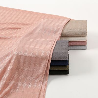 【YF】 Crinkle Jacquard Pleated Jersey Muslim Hijab Scarf Women Long Shawl Polyester Headscarf Head Wraps Turban Headband Foulard