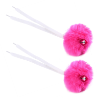 2 Pcs Roller Skate Pom Poms with Jingle Bells Girls Roller Skate Pom Poms Fuzzy Pom Pom for Quad Roller Skate