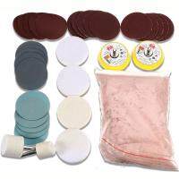 （Kvs auto parts）34Pcs Deep Scratch Remover ชุดขัดกระจกรถยนต์ Polisseuse Auto Polishing Pads Polishing Accessories