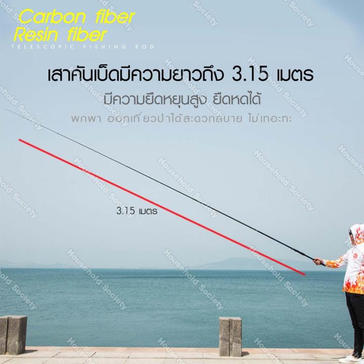 เบ็ดตกปลา-คันเบ็ดตกปลา-ลอกตกปลา-อุปกรณ์ตกปลา-เบ็ด-ตกปลา-carbon-fiber-resin-fiber-แบบมินิ-รุ่น-yx-03