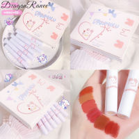 DragonRanee 6ชิ้น/เซ็ต Lip Glaze Matte Velvet Long Lasting Lipstick Set