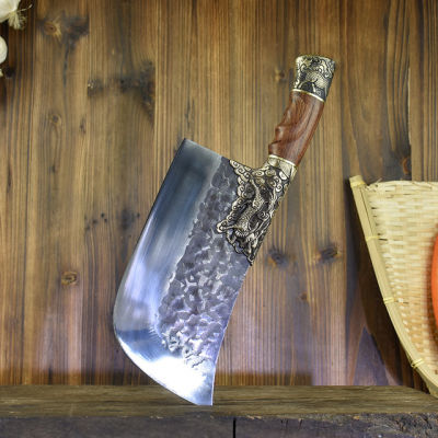 Cook Handmade Fixed Blade Large Full Handmade Chef Knife Hard Clad Steel Blade Butcher Slaughter Cleaver Knife Kitchen Chopping 🔥พร้อมส่ง🔥ส่งจากร้าน Malcolm Store กรุงเทพฯ