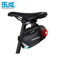 Limited Time Discounts Roswheel Bicycle Saddle Bag With Tail Lamp Light Pocket Waterproof MTB Bike Rear Bags Cycling Rear Seat Tail Bag Accessories