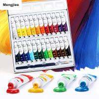 Mengjee 5ML อุปกรณ์ศิลปะนักเรียนเม็ดสีใช้ทาสีภาพแต่งผนังสีน้ำสีกวอชชุดสีอะครีลิค