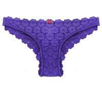 Annebra กางเกงใน ทรงบิกีนี่ ผ้าลูกไม้ Bikini Panty รุ่น AU3-755 สีม่วง - Violet