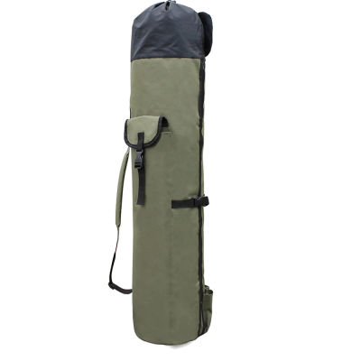 Durable Canvas Fishing Rod &amp; Reel Organizer Bag Holder Rod Carrier Pole Case Large Capacity Waterproof Fishing Gear