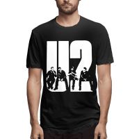 Hot sale The U2 rock band graphic Mens 100% Cotton Round Neck Short Sleeve T-Shirt  Adult clothes