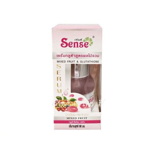 เซนต์-เซรั่มกลูต้าไธโอน-สูตรผลไม้รวม-sense-mix-fruit-amp-glutathione-serum-60ml-ผิวเนียน-กระจ่างใส