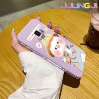 Jlingji เคสปลอกสำหรับ Samsung S9พลัสเคสการ์ตูนน่ารักลายขอบซิลิโคนเป็ดน้อยนุ่มแบบดั้งเดิมเคสโทรศัพท์เลนส์คลุมทั้งหมดเคสป้องกันกล้องเคสกันกระแทกด้านหลัง