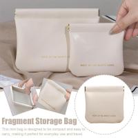 Cosmetic Storage Bag Mouth Red Storage Bag Automatic Closure Bag Sundry Inner Cable Shrapnel Headset Portable Data Small K7O0