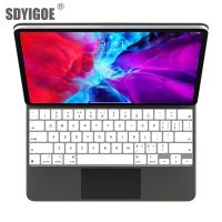 For iPad Pro 12.9 Pro 11 Keyboard Cover Magic 10.5 Air 4 3 7 8 2020 Smart Case Folio Black Clear Film Skin Silicon Protector TPU