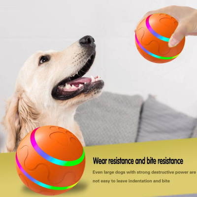 สมาร์ทอินเตอร์แอคทีของเล่นสัตว์เลี้ยงสำหรับสุนัขแมวบอล Usb ชาร์จตลกไฟฟ้าอัตโนมัติหมุนกระโดดเล่นตลกลูกบอลกลิ้ง