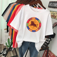 Korean House 2021 Womens Blouse Summer Short-sleeve baju perempuan T-shirt Fashion Clothing Round Neck Student 2021 CNY Chinese New OX Year Clothes MURAH