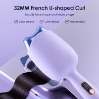 Electric Hair Curlers For Women Curling Iron Moisturizing Automatic Timing 32Mm French U-Shaped Curler Wave Hair Styling ToolsTH