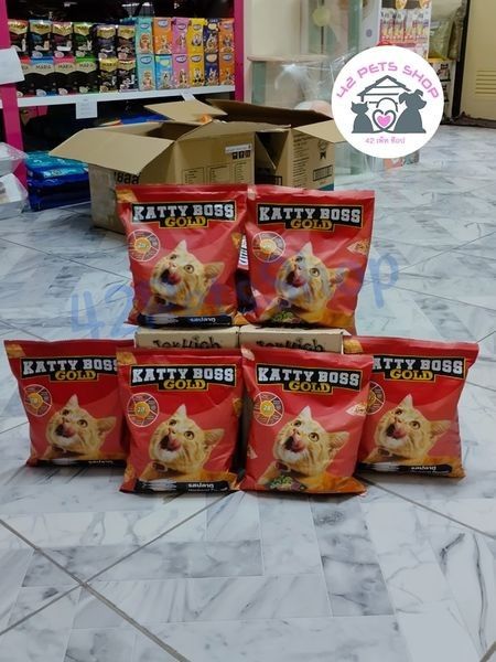 katty-bossอาหารแมวแบ่งขาย-แพ็คโรงงาน-อาหารแมวแบบเม็ด-ขนาด-400g-รสปลาทู-รสปลาทูน่า