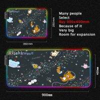 Korilakkuma Mouse Pad Xxl Cute Flower Rilakkuma Gaming Accessories Play Mat Backlight Slipmat Rgb Mousepad Pink Led Gamer Girl