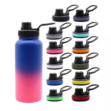 Wide Mouth Flip Straw Lid with Paracord Handle & Silicone Straw for Hydro Flask Pink