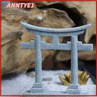 ANNTYE1 สีเทาและสีเทา ประตู Torii ญี่ปุ่นขนาดเล็ก หินทรายเทียม งานฝีมืองานประดิษฐ์ การจำลอง Torii ของขวัญสำหรับเด็ก เครื่องประดับถังปลา ศาลเจ้า shinto ขนาดเล็ก ของเล่นสำหรับเด็ก