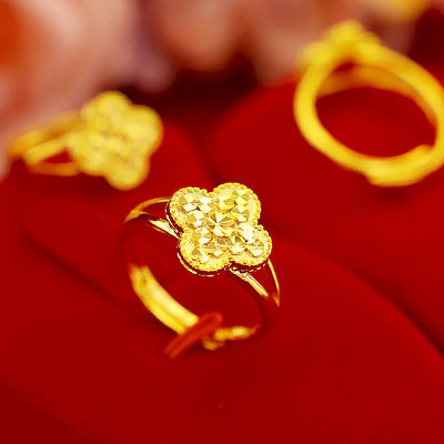 [ฟรีค่าจัดส่ง] แหวนทองแท้ 100% 9999 แหวนทองเปิดแหวน. แหวนทองสามกรัมลายใสสีกลางละลายน้ำหนัก 3.96 กรัม (96.5%) ทองแท้ RG100-372