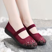 wtMei Summer Hollow Breathable Women Shoes New Soft Bottom Old Beijing