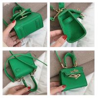 2021 new female bag mini square bag solid color texture ins bag personality simple portable cosmetic bag