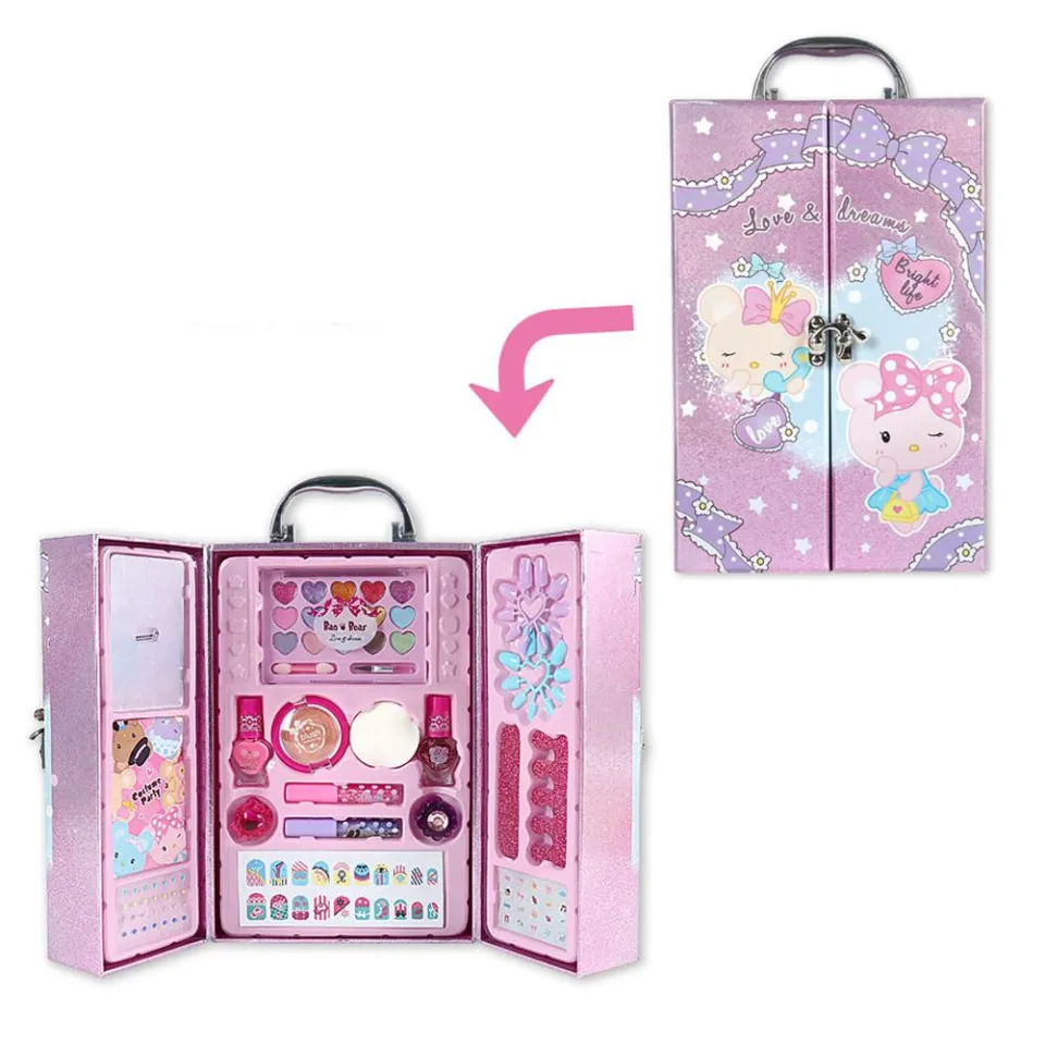 Bafada New-29 PCS Kids Makeup set, Washable Pretend Play Girls