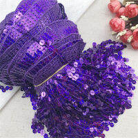 30cm width glitter 7mm sequins Tassel Fringe Trimming Lace fabric Latin stage dance skirts garments DIY Accessories FH23-2