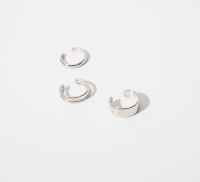 littlegirl gifts-Ear clip plain earrings s925 ต่างหูแบบหนีบหู เซ็ต 3 ชิ้น