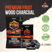 FYRO BBQ FRUIT WOOD LUMP CHARCOAL (Grade A, TOP QUALITY) ถ่านไม้บาร์บีคิวพรีเมี่ยม (เกรด A, คุณภาพสูงสุด)