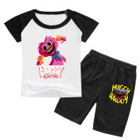 Poppy Playtime 2023ผ้าฝ้ายชุดเซ็ตเสื้อยืดพิมพ์ลายการ์ตูนสำหรับเด็ก,กางเกงขาสั้นแฟชั่นผ้าฝ้ายแขนสั้น0000ถักลายการ์ตูนสำหรับเด็ก