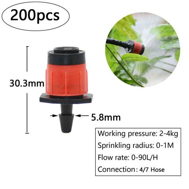 Garden Drip Irrigation Sprinkler Watering Misting Nozzle Dripper With