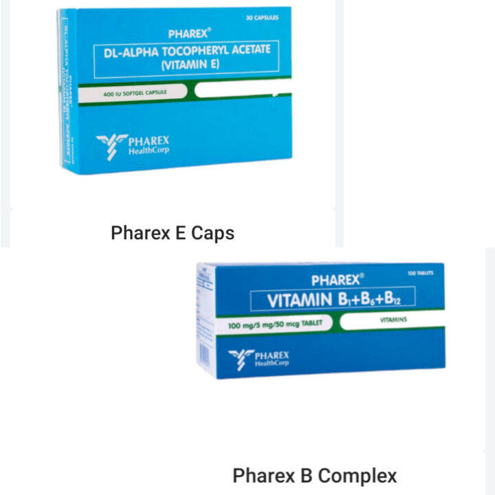 Pharex Vitamins Vitamin E, Vitamin B Lazada PH