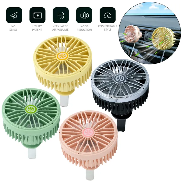 Leesa Car Outlet Fan Silent Car Air Conditioner 360 Degree Rotating