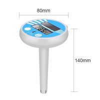 +【‘ Floating Digital Pool Thermometer Solar Powered Outdoor Pool Thermometer Waterproof LCD Display Spa Thermometer