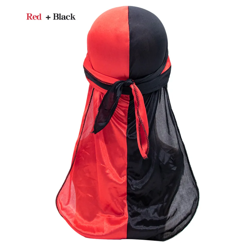 Silky Satin Durag Men's Cap Hat Doo Rag Biker Smooth Head Wrap