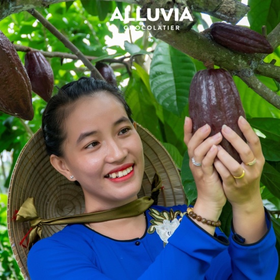 Socola nguyên chất sữa 40% ca cao ngọt ngào alluvia chocolate thanh nhỏ 30 - ảnh sản phẩm 5