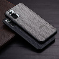 Funda De Cuero Con Patrón De Madera De Bambú Para Xiaomi Redmi Note 10 Pro, 10T, 5G, 10S