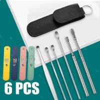 Ear Pickers Wax Remover Stainless Steel Earpick Cleaning Kit Curette Reusable Spring Spoon Ear Pick Cleanser Ear Care