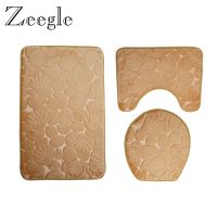 QSR STORE Zeegle Rug Bathroom Mat Microfiber Bath Mats Set Toilet Rugs Anti Slip Floor Carpets Lid Cover Shower